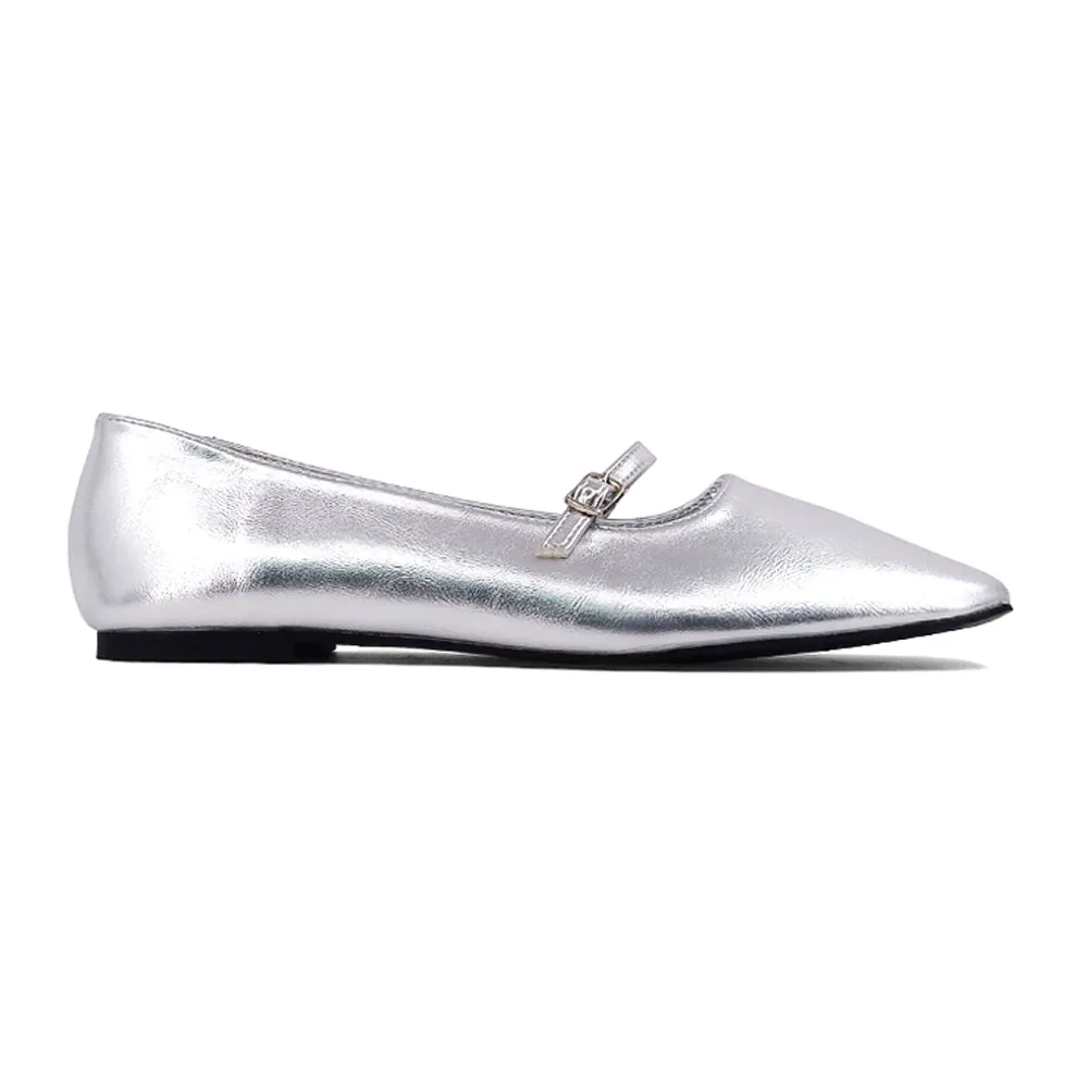 Adele Metallic Mary Jane Ballet Flats