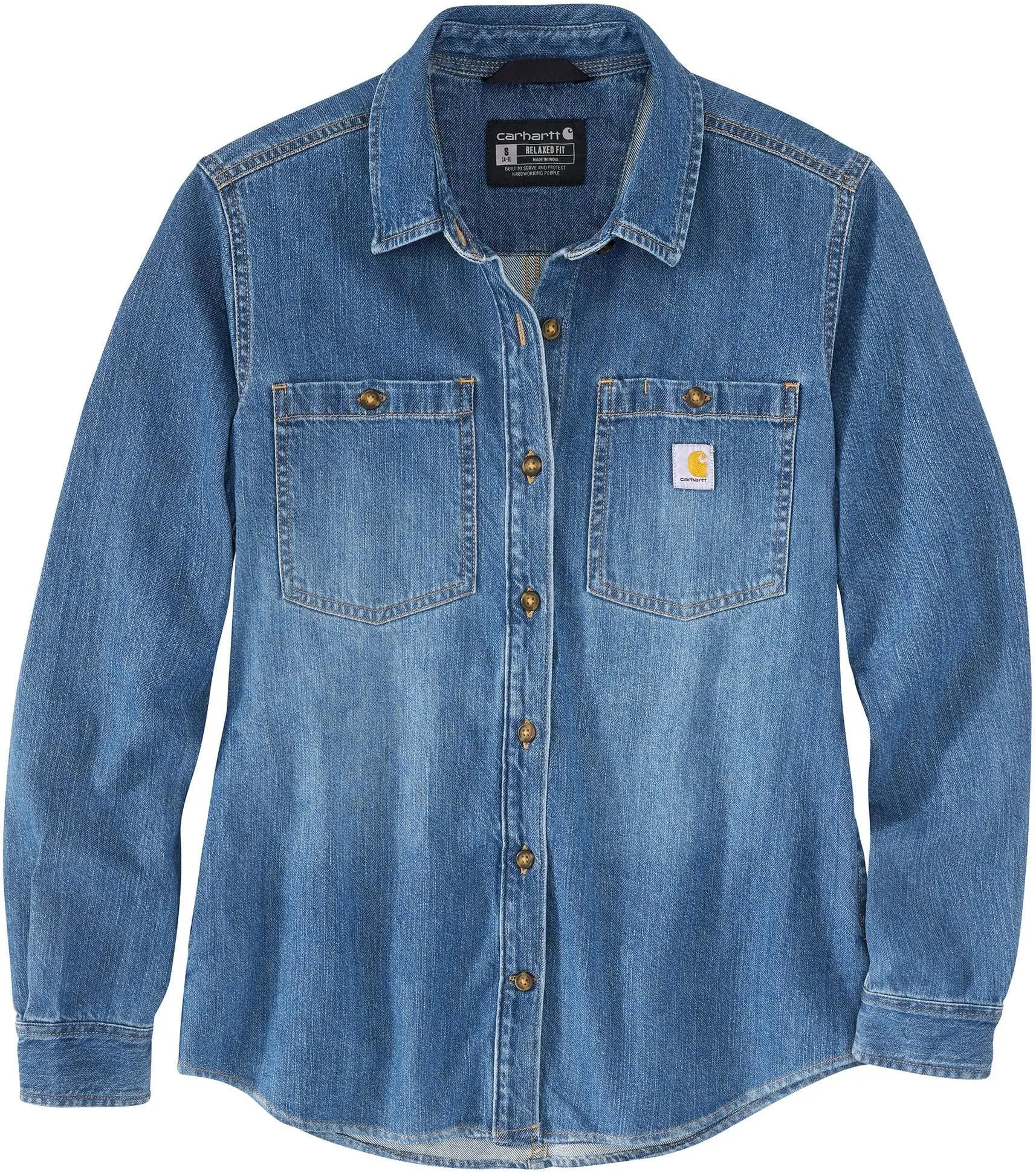 Carhartt Mid Weight Loose Fit Denim Shirt in Voyageur