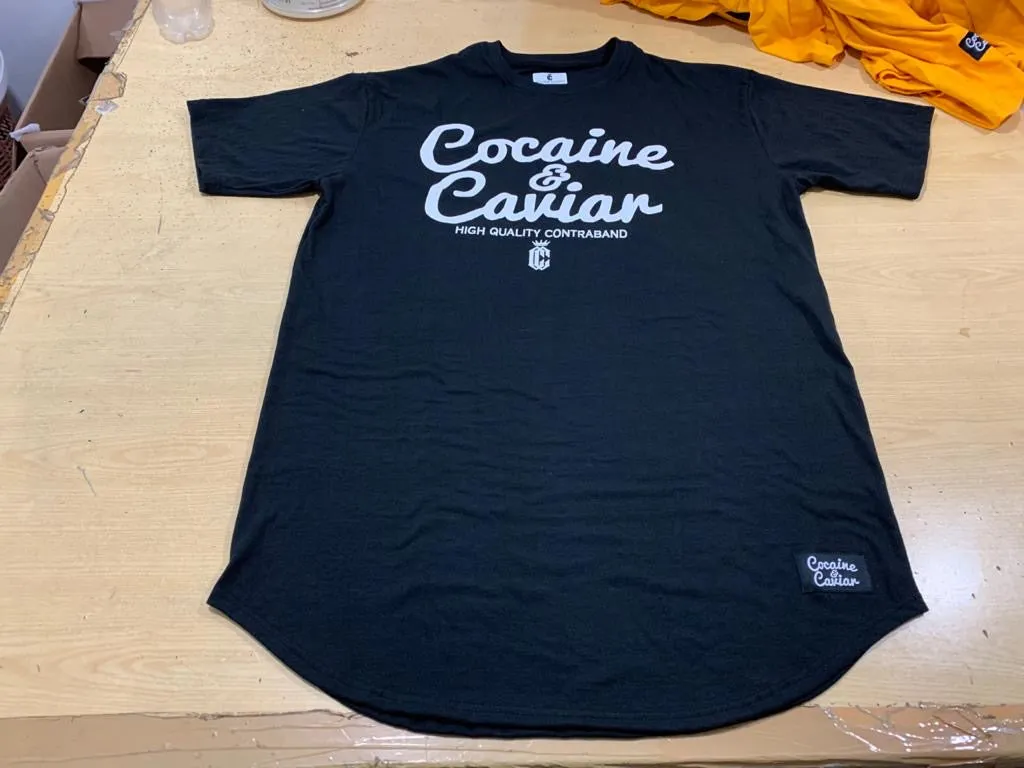 COCAINE & CAVIAR SCOOP BOTTOM TSHIRT