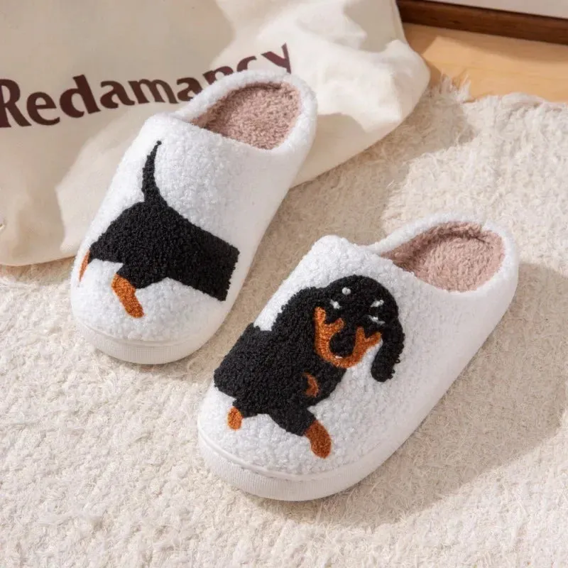 COZY DACHSHUND DOG SLIPPERS