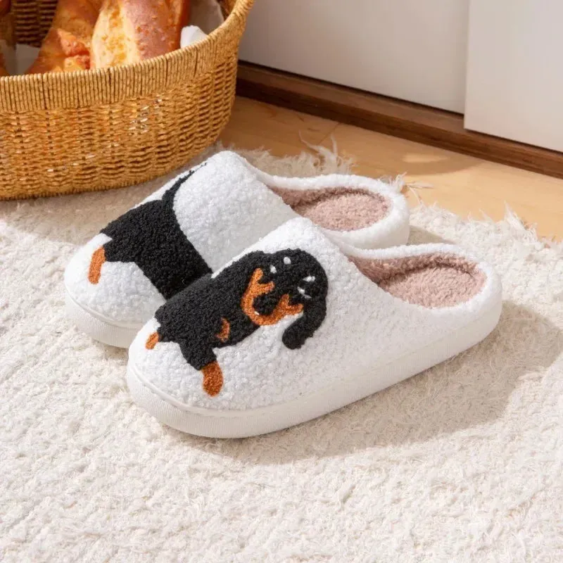 COZY DACHSHUND DOG SLIPPERS