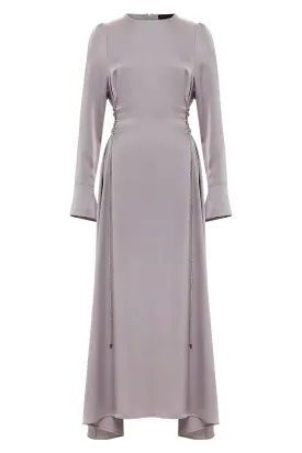 Crystal Lace-Up Maxi - Dusty Lilac