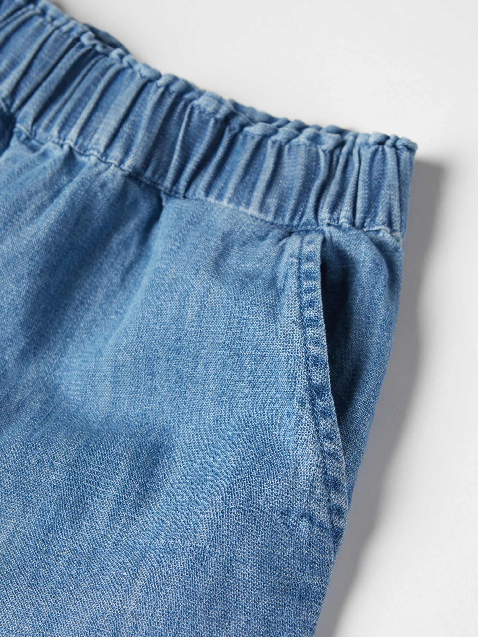 Denim Chambray Kids Shorts