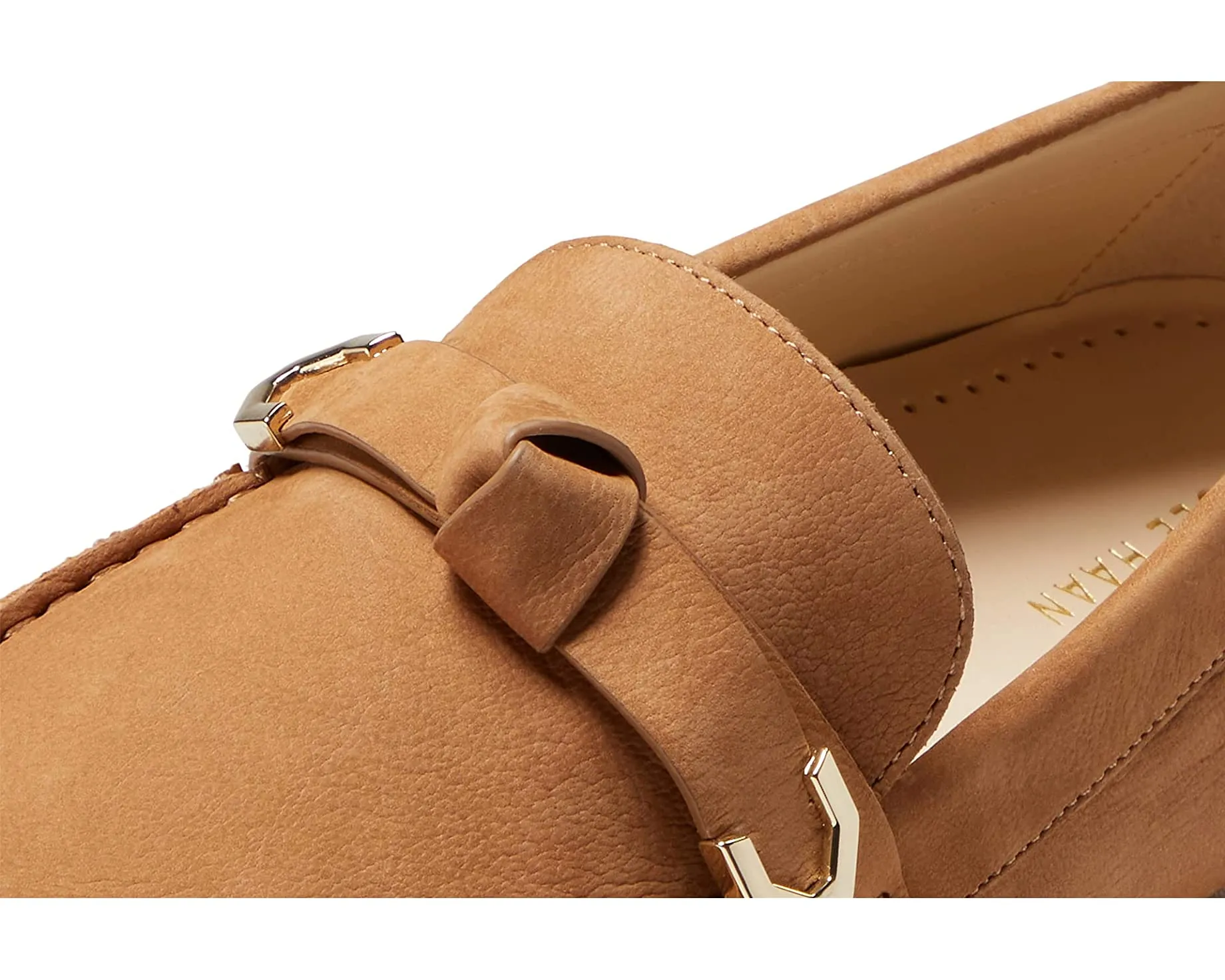 Evelyn Bow Driver Cole Haan Flats, Beige