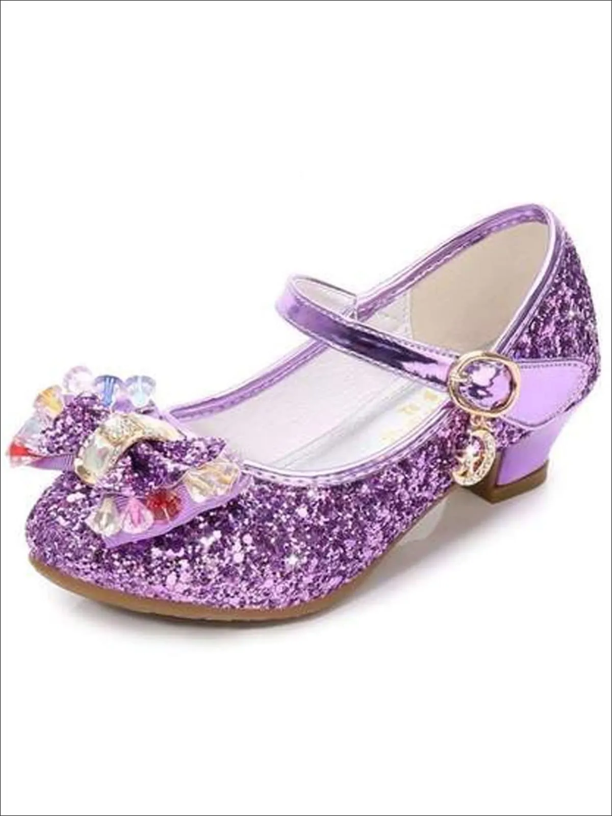 Girls Bow Tie Glitter Princess Shoes By Liv and Mia