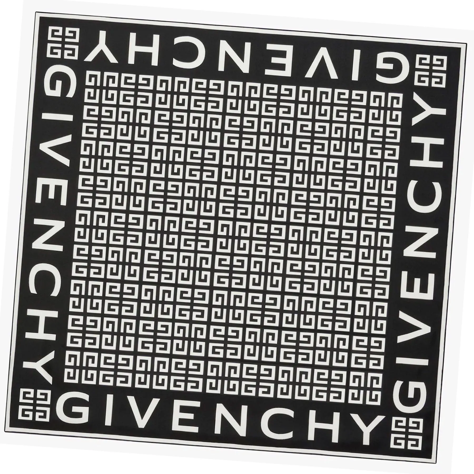 Givenchy Scarf Taupe 4G Design - Square Twill Silk Foulard SALE