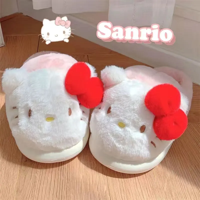 Kitty Warm Home Plush Slippers