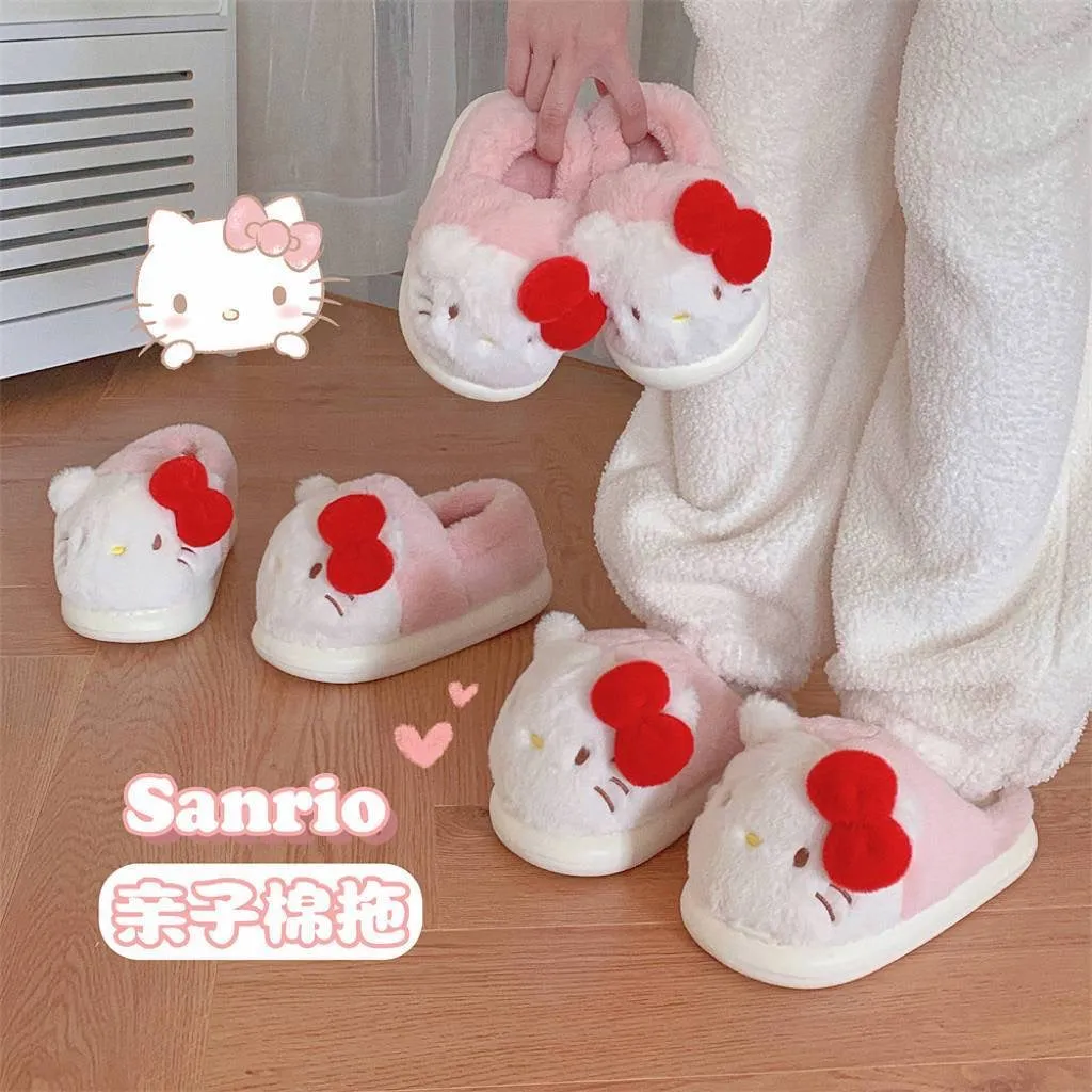 Kitty Warm Home Plush Slippers