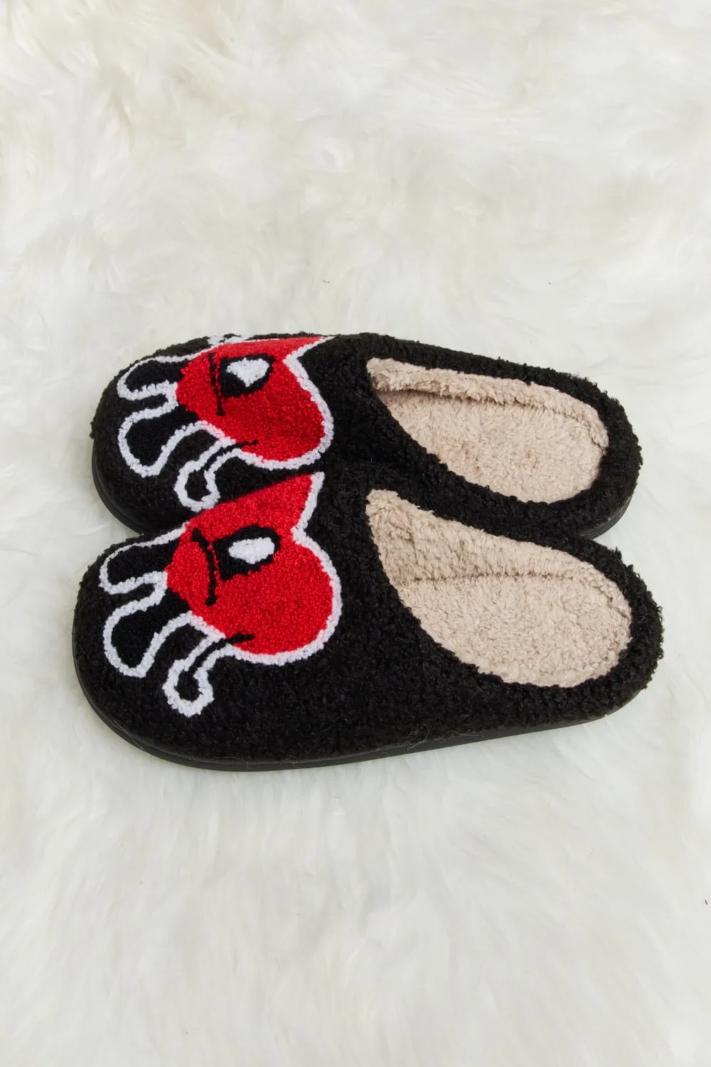 Loving You Heart Plush Slippers