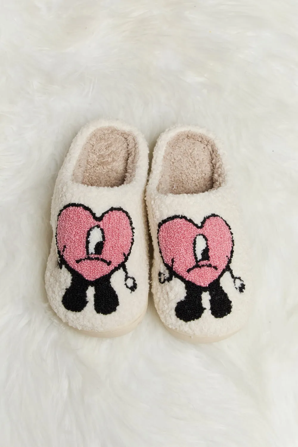 Loving You Heart Plush Slippers