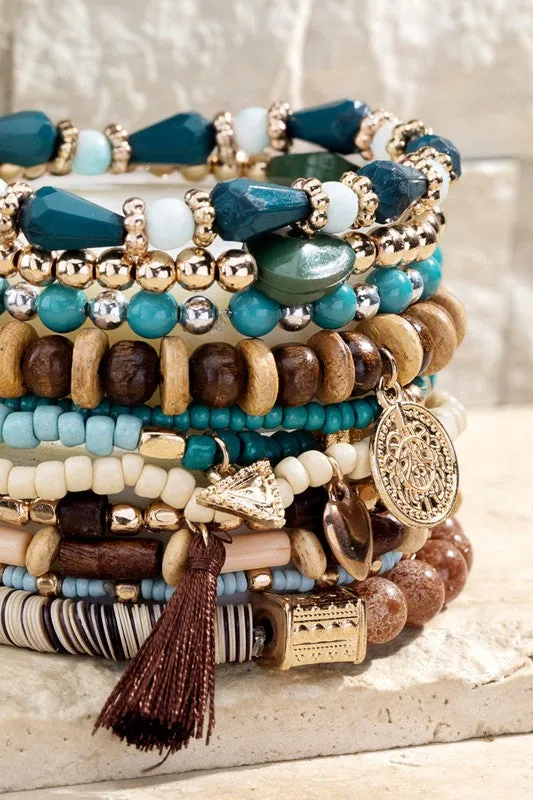 Mystic Lake Multi Layered Semi-Precious Stone Bracelet