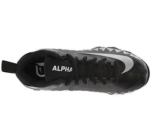 Nike Kid's Alpha Menace Shark BG Football Cleats (4.5 M US Big Kid, Black/White/Metallic Silver)