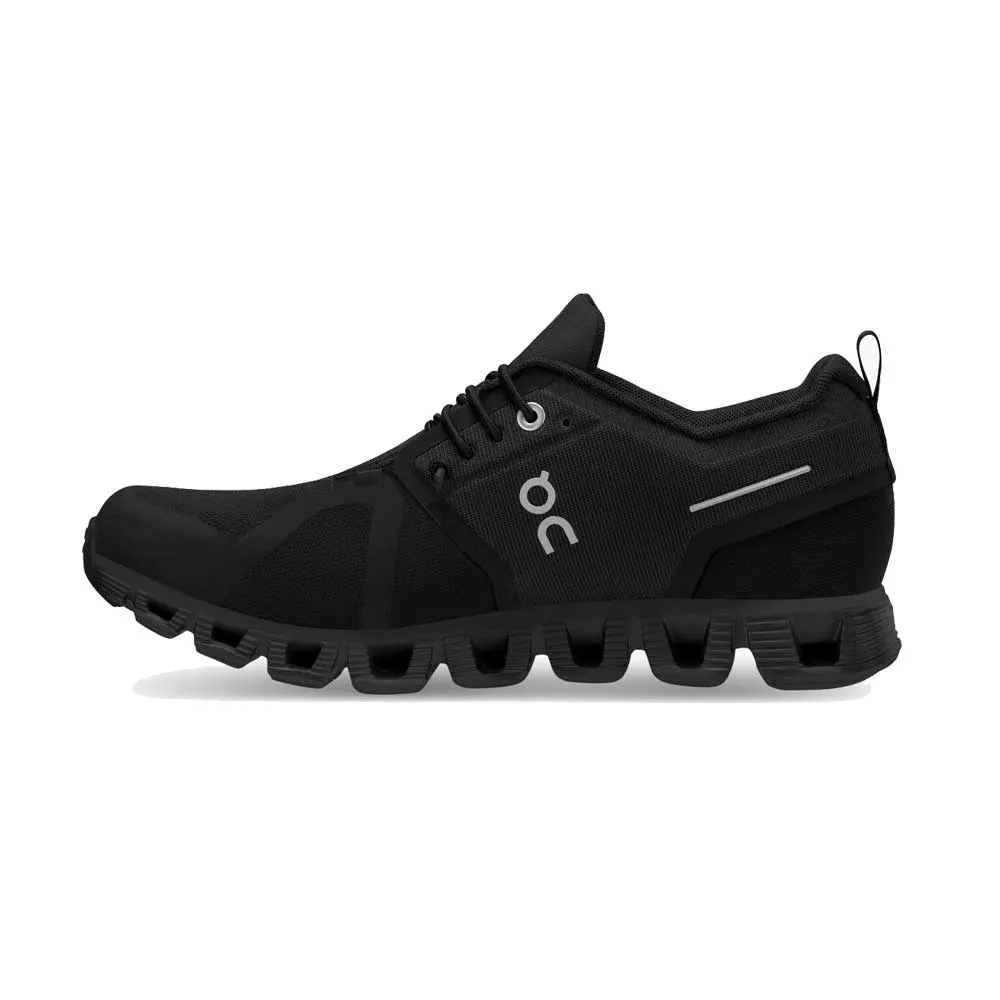 On Womens Cloud 5 Waterproof Shoes - All Black