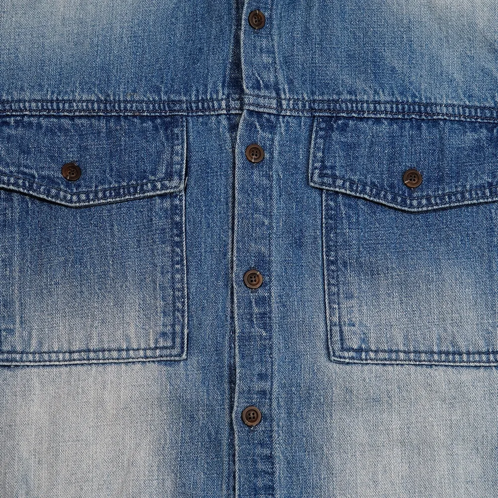 OVER FIT DENIM SHIRTS BRUSH BLUE