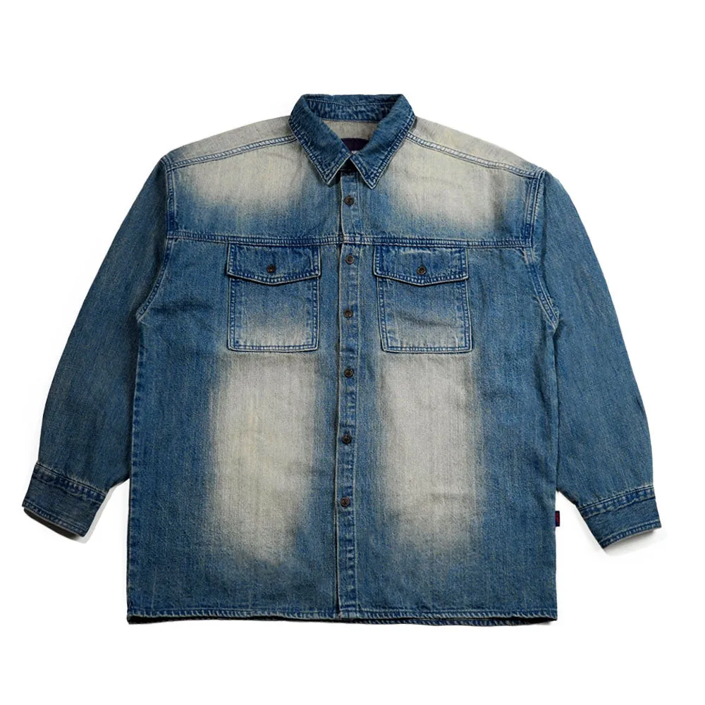 OVER FIT DENIM SHIRTS VINTAGE BLUE