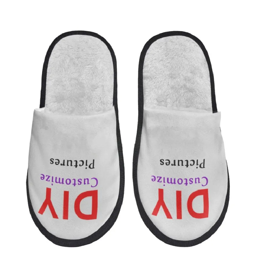 Personalized Photo Slippers - Custom Slippers Gift - Home Shoes for your Company, Event or Wedding - Custom Slides Design Your Own Flipflops