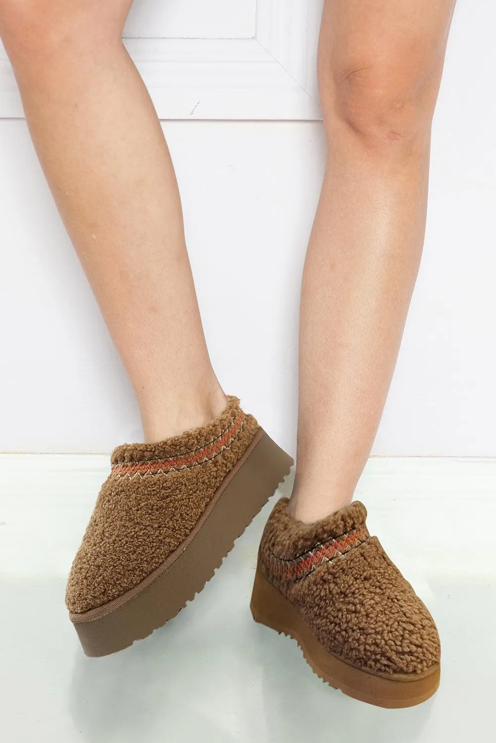 Sherpa Plush Winter Slippers