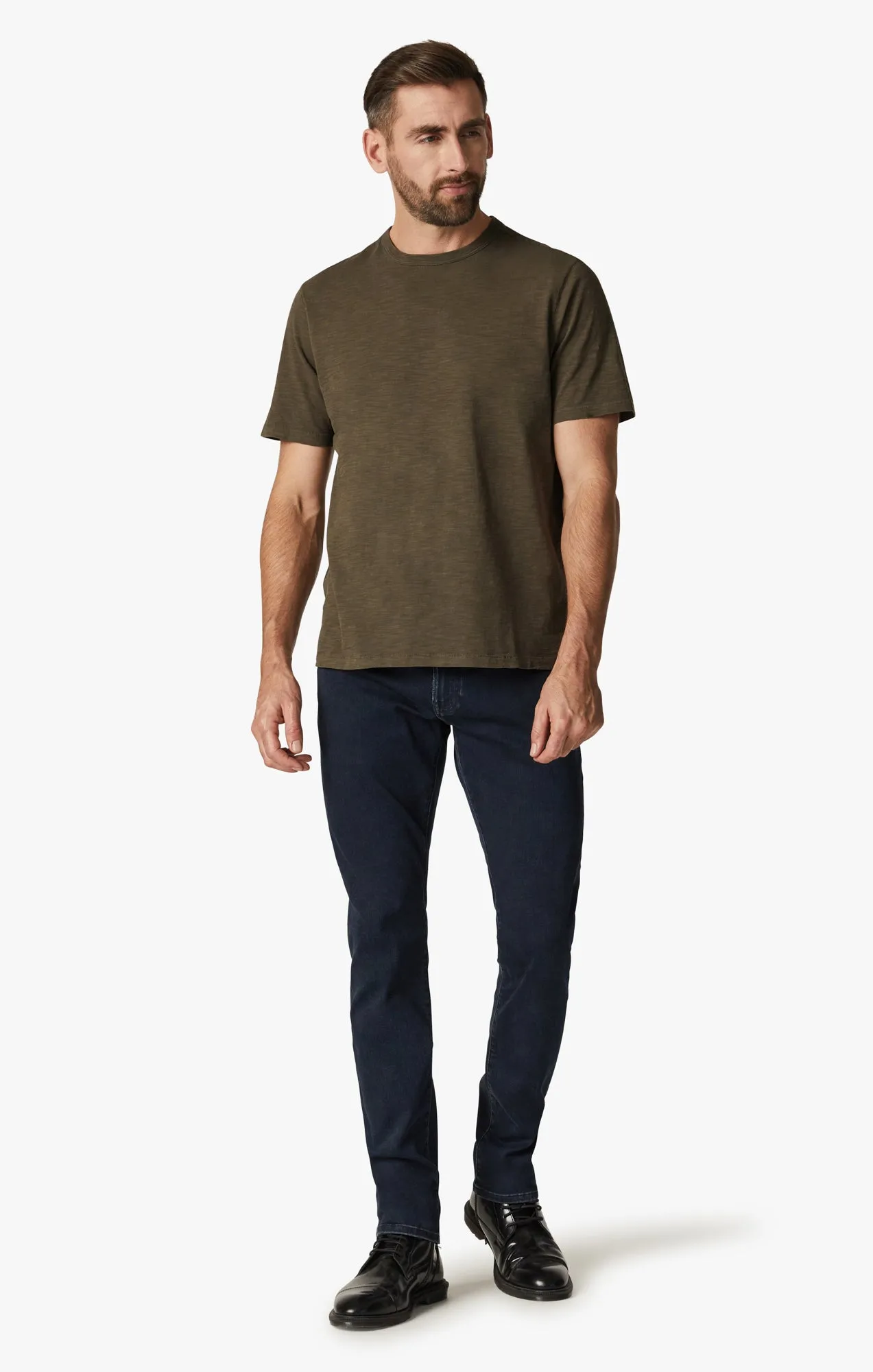 Slub Crew Neck T-Shirt in Wren