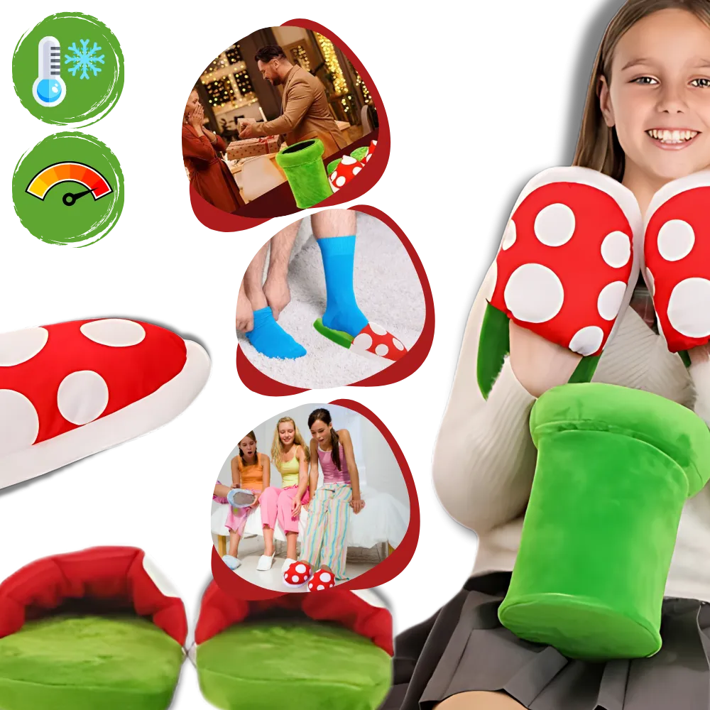 Soft Plush Mario Piranha Plant Slippers