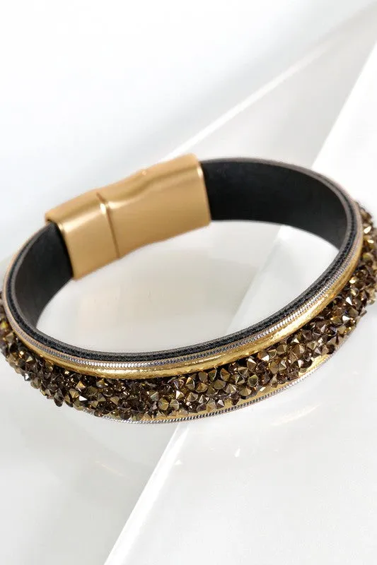 Stone Bracelet with Magnetic Closure