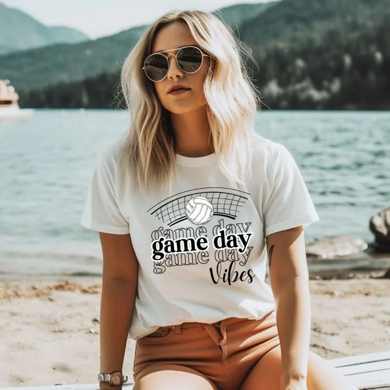 Volleyball Game Day Vibes Graphic Tee