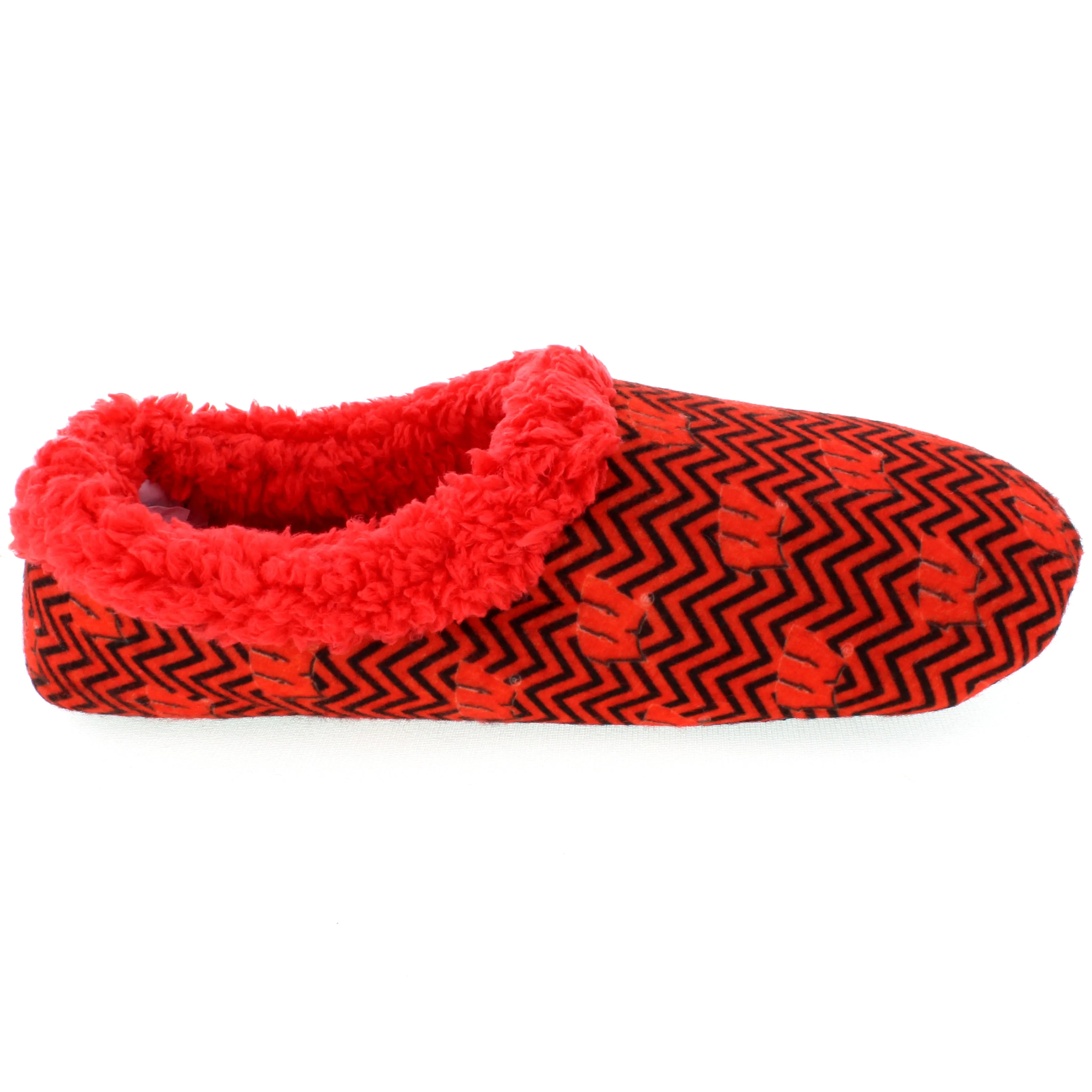 Wisconsin Badgers Chevron Slip On Slippers