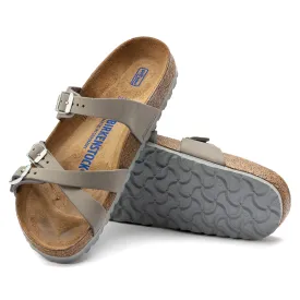 Women's Birkenstock Franca Soft Footbed Nubuck Leather Color: Dove Gray