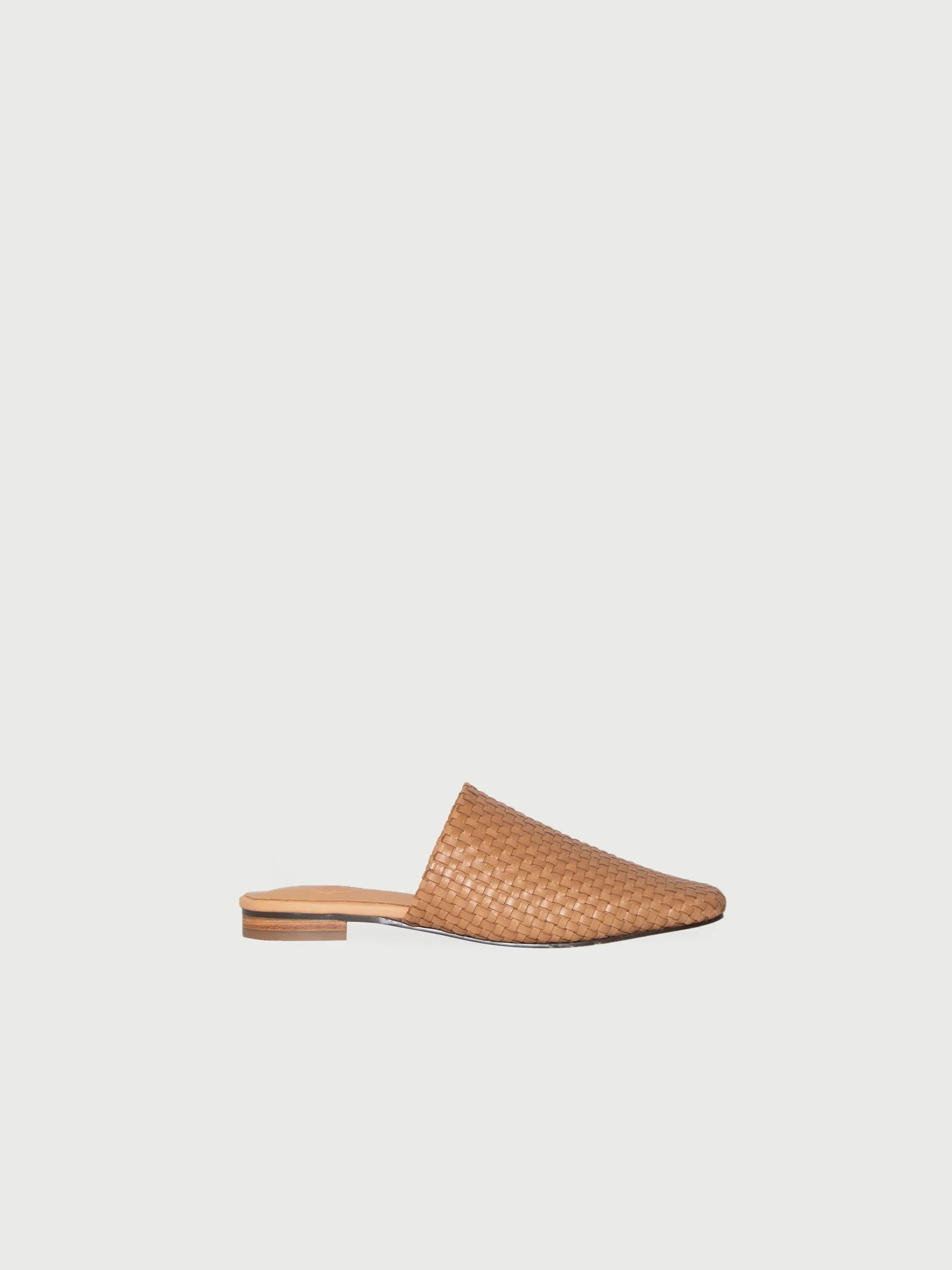 Woven Leather Mules