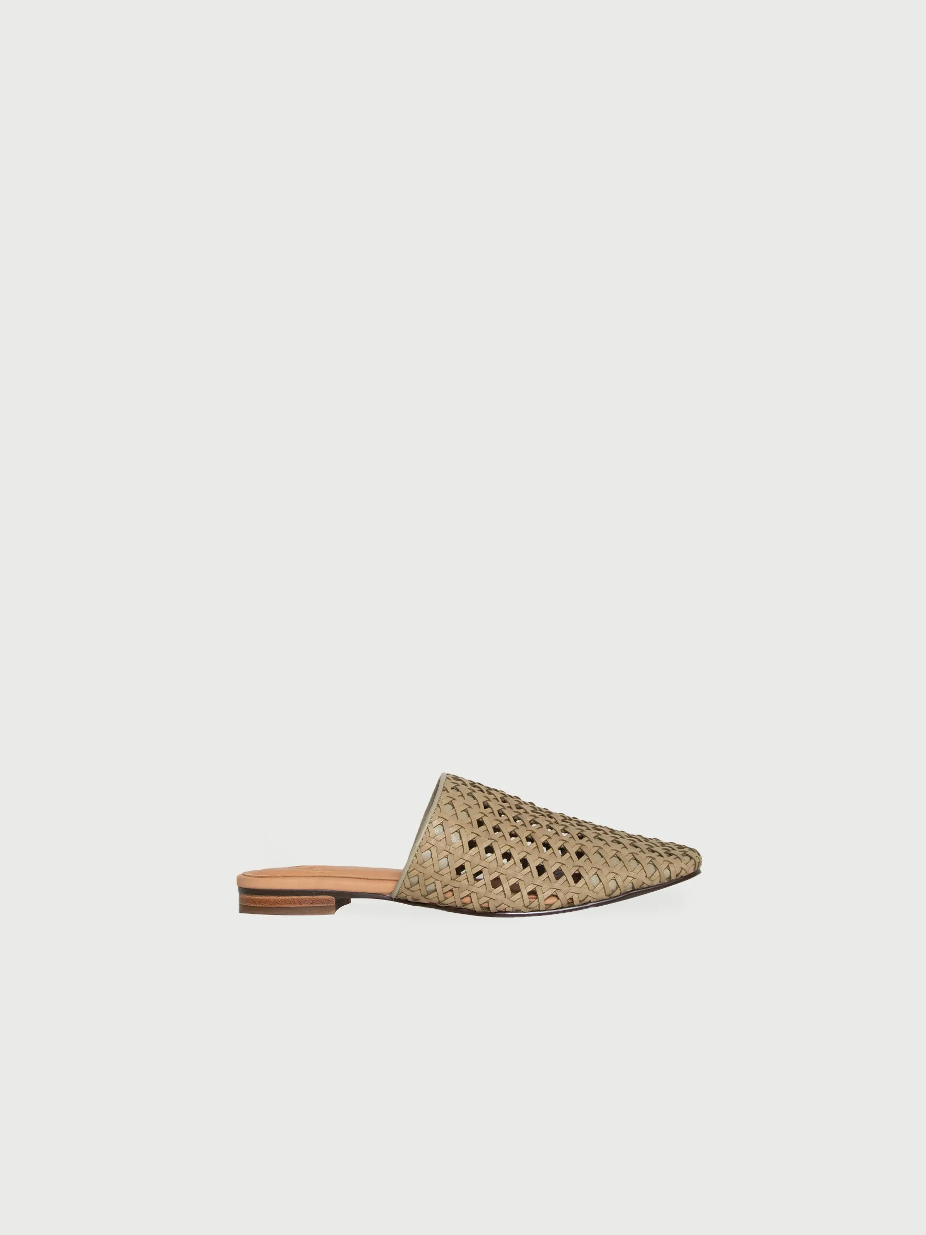 Woven Leather Mules